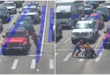 Anziano in carrozzina non riesce ad attraversare strada, lo aiuta… Spiderman