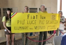 Illuminazione pubblica Via Vespucci, dopo pressing Comitato Albera interrogazioni di Giacomin e Sorrentino attendo risposta in Consiglio comunale Comitato albera lampioni via vespucci villaggio del sole