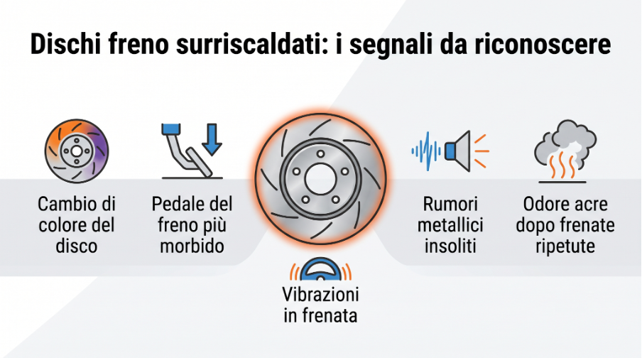 Dischi freno surriscaldati