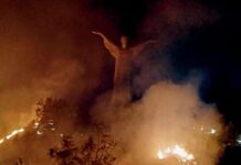 Fiamme lambiscono statua Cristo a Maratea. Bardi: ”Attacco a simbolo Basilicata nel mondo, punire responsabili dello scempio”