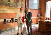 Vince gara nazionale per geometri, Mattia Calgaro incontra il sindaco di Vicenza Mattia Calgaro
