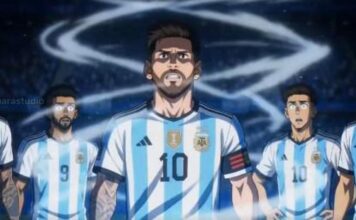Mondiali, Messi e l’Argentina diventano… un anime