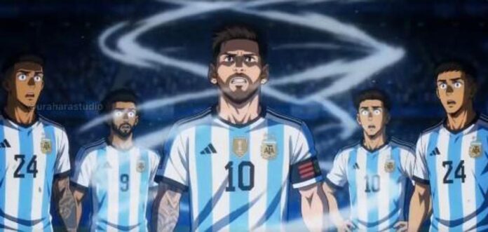Mondiali, Messi e l’Argentina diventano… un anime