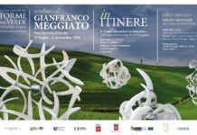 Siena, a San Quirico d’Orcia l’uomo quantico di Meggiato lungo la Via Francigena