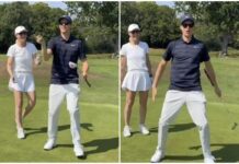 Sinner, buca a golf ed esultanza… alla Ronaldo