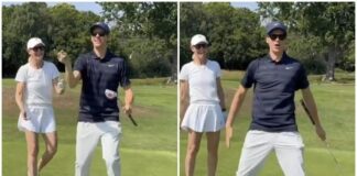 Sinner, buca a golf ed esultanza… alla Ronaldo