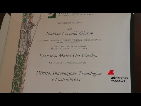 Università: Laurea Honoris causa a Leonardo Maria Del Vecchio