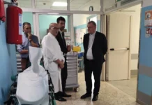 Vicenza, vescovo Brugnotto visita Casa di Cura Villa Berica brugnotto
