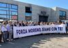 Forza Moreno, siamo con te: istituzioni e territori a sostengo di Marsetti dopo atto doloso moreno marsetti striscione