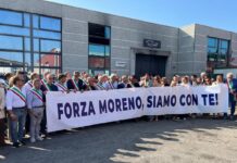 Forza Moreno, siamo con te: istituzioni e territori a sostengo di Marsetti dopo atto doloso moreno marsetti striscione