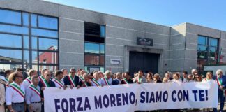 Forza Moreno, siamo con te: istituzioni e territori a sostengo di Marsetti dopo atto doloso moreno marsetti striscione