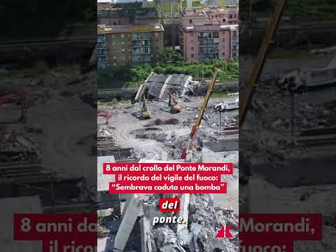 8 anni dal crollo del Ponte Morandi, il ricordo del vigile del fuoco: “Sembrava caduta una bomba”