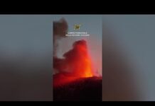 Etna, prosegue l’attività eruttiva: nuova bocca a 1.900 metri