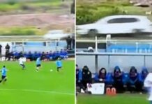 Fallo laterale, palla in autostrada e incidente: lo show del calcio in Uruguay