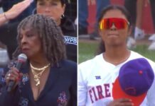 Il baseball femminile rinasce, ma l’inno da incubo è il vero show