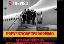 Terrorismo: atterra a Treviso e poi viene espulso un 22enne albanese, Stefani: “Chi arriva qui deve rispettare leggi, regole e principi della democrazia” Prevenzione terrorismo