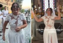 La lascia 7 giorni prima del matrimonio, lei festeggia comunque… con l’abito da sposa