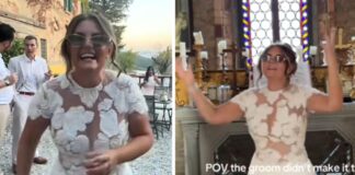 La lascia 7 giorni prima del matrimonio, lei festeggia comunque… con l’abito da sposa