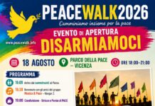 PeaceWalk 2026, da Vicenza a Venezia 5 giorni di cammino per la pace, si comincia il 18 agosto al Parco della Pace Peacewalk 2026