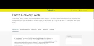 Poste Delivery Web per spedire pacchi online