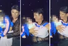 Sal Da Vinci nella bufera, abbraccia e bacia una bambina disabile durante il concerto: è polemica