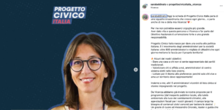 Con Progetto Civico Italia (… PCI) Sara Baldinato sulle orme di Alessandra Moretti: Possamai rischia la sindrome di Variati Sara Baldinato con Onorato e PCI (Progetto Civico Italia) sul profilo Instagram)