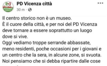 “Troppe serrande abbassate”, PD boccia il centro storico e poi cancella. Maltauro “Pensare a seria rivitalizzazione”, Benigno “Praticamente una lettera di protesta a sé stessi” centro storico Vicenza