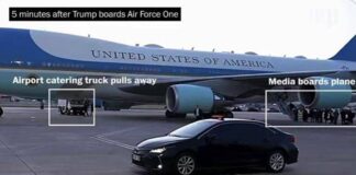 Trump e la falsa partenza sull’Air Force One, il depistaggio del tycoon contro la minaccia dell’Iran
