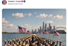 Trump posta esercito di ‘Donald Ducks’, le papere armate a difesa del Lago America