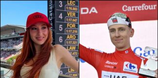 Vuelta, l’influencer ci prova con Pogacar: “Che carino…”. I giornalisti protestano