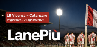 L.R. Vicenza-Catanzaro 3-2: rimonta nel finale con Pietrelli e Morra L.R. Vicenza-Catanzaro 3-2, grafica LanePiù della prima giornata