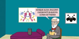 VicenzaPiù Viva n. 309 e le intelligenze, umane e artificiali, che non vanno governate da pochi intelligenza artificiale vignetta per editoriale
