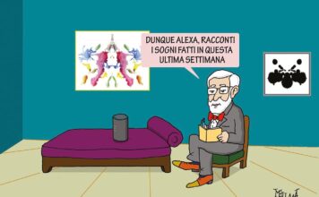 VicenzaPiù Viva n. 309 e le intelligenze, umane e artificiali, che non vanno governate da pochi intelligenza artificiale vignetta per editoriale