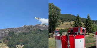 Incendio di Monte Formiga: si tenta il tutto per tutto con i mezzi aerei. Vigili del fuoco schierati a protezione degli abitati incendio monte formiga