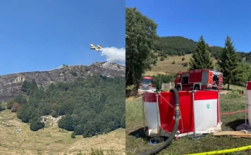 Incendio di Monte Formiga: si tenta il tutto per tutto con i mezzi aerei. Vigili del fuoco schierati a protezione degli abitati incendio monte formiga