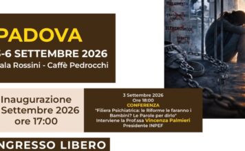 Psichiatria e diritti umani, CCDU: al Caffè Pedrocchi di Padova la mostra dal 3 al 6 settembre Psichiatria e diritti umani, mostra a Padova