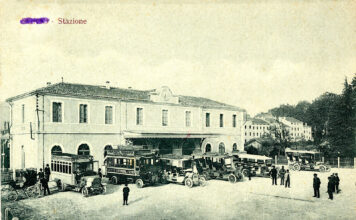 Ferrovia Vicenza-Schio, 150 anni di storia in mostra all’ex Lanificio Conte di Schio 150 anni ferrovia Vicenza-Schio, immagine storica della stazione