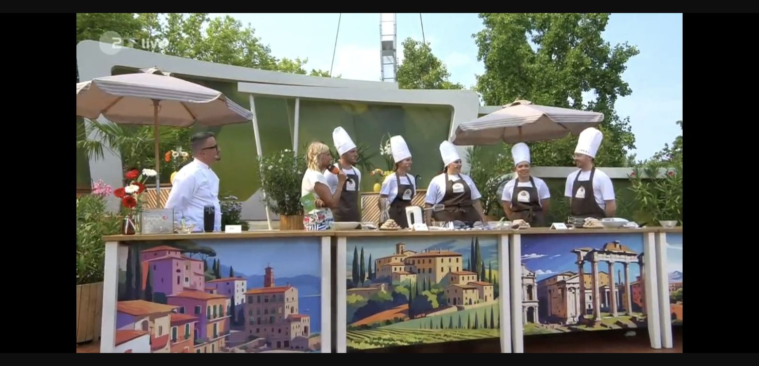 Tiramisù World Cup, concorrenti in gara negli studi ZDF a Magonza