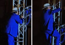 Al Bano, acrobazie a 83 anni: canta e… si arrampica sul palco – Il video