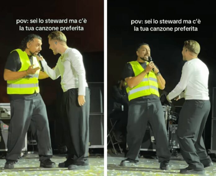 Alfa all’Arena di Verona, il duetto con lo steward diventa virale: “Ma la sai?” – Il video