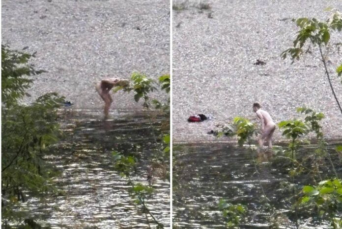 Bagno senza veli nel Brenta, due uomini entrano in acqua nonostante il divieto