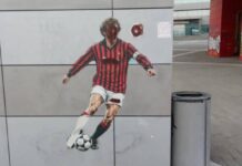 Baresi, a Milano vandalizzato il murales per il capitano del Milan