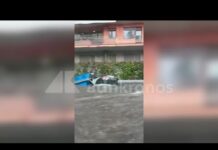 Bomba d’acqua su Roma, Corso Francia allagato