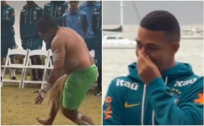 Brasile, i giocatori ridono durante rito indigeno prima della sfida con l’Australia: cos’è successo