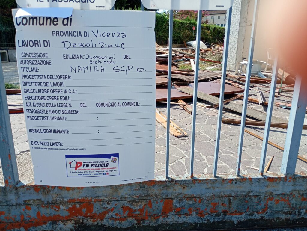 Ex Baronio di viale Trento, i lavori di demolizione di Namira SGR