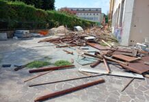 Ex Baronio di viale Trento, demolizioni interne. Rolando: «per il fondo Namira c’è spazio per un’area verde nella sua nuova destinazione?» Ex Baronio di viale Trento, lavori in corso