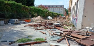 Ex Baronio di viale Trento, demolizioni interne. Rolando: «per il fondo Namira c’è spazio per un’area verde nella sua nuova destinazione?» Ex Baronio di viale Trento, lavori in corso