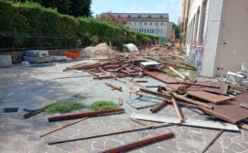 Ex Baronio di viale Trento, demolizioni interne. Rolando: «per il fondo Namira c’è spazio per un’area verde nella sua nuova destinazione?» Ex Baronio di viale Trento, lavori in corso
