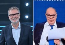 Fazio a ‘Tale e Quale Show’, Conti gli chiede di imitare Vespa e lui: “Vuoi che cada dalle scale?”
