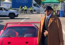 Gp Monza, l’arrivo in grande stile di Hamilton sulla Ferrari F40